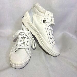 Keds White Leather 80s Hightop‎ Barbie Style Sneakers Women's 7